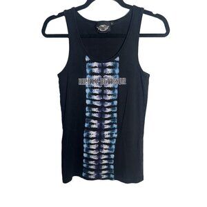 Harley Davidson Tank Top Ribbed Stretchy Women’s Large Rhinestones C1